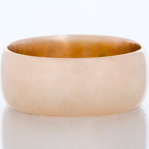Antique Wedding Band - Antique 14k Rose Gold High Polished Wedding Band