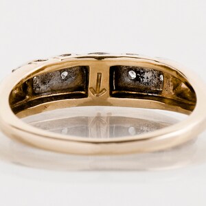 Vintage Wedding Band Vintage 14k Two-Tone Diamond Wedding Band image 3