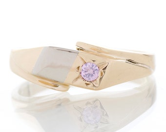 Antique Ring - Antique 10k Yellow Gold Amethyst Ring