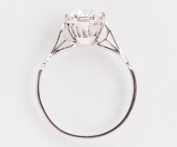 Antique Engagement Ring - Antique 1910's 18k Whit… - image 4