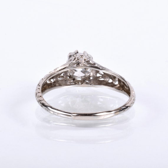 Antique Engagement Ring - Antique 1910's 18k Whit… - image 3