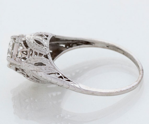Antique Engagement Ring - Antique 1910's 18k Whit… - image 2