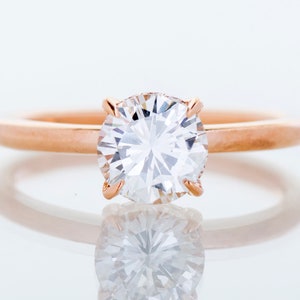 Engagement Ring - Custom 18k Rose Gold 1ct Diamond Engagement Ring