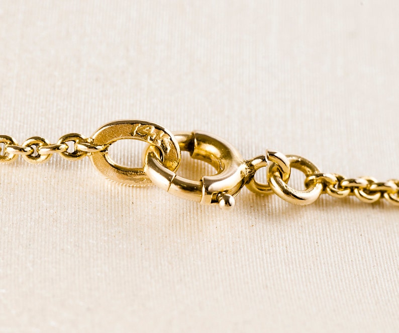 Antique Necklace Antique Art Nouveau 14k Yellow Gold Peridot & Seed Pearl Conversion Necklace Bild 3