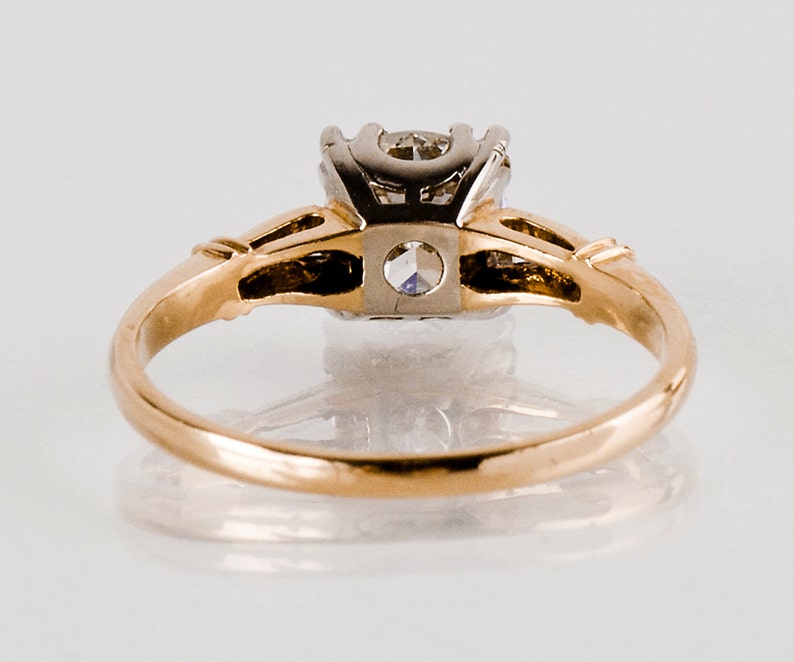 Antique Engagement Ring Antique 1930s 14k Twotone Gold Etsy