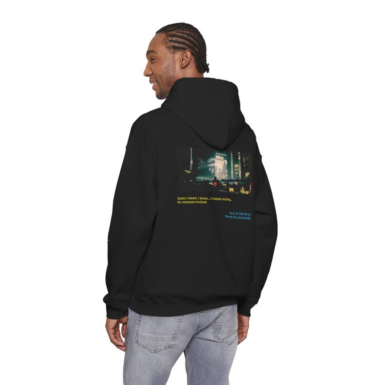 Cyberpunk 2077-hoody | V Johnny Silverhand Dialogue | Uniseks Night City-trui afbeelding 7