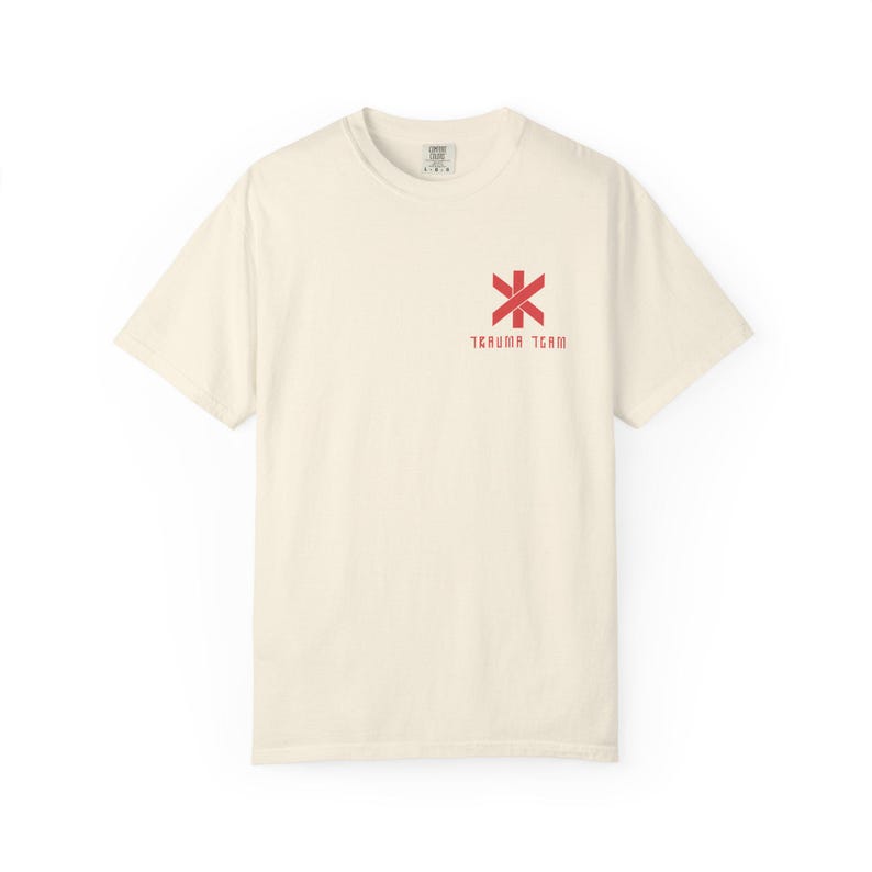 Cyberpunk 2077 T-Shirt | Trauma Team Tee | Unisex Garment-Dyed T-shirt image 9