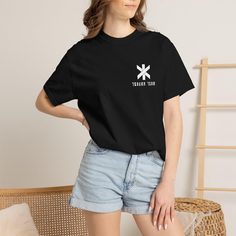 Cyberpunk 2077 T-Shirt | Trauma Team Tee | Unisex Garment-Dyed T-shirt image 12