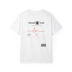 Cyberpunk 2077 T-Shirt | Trauma Team Tee | Unisex Garment-Dyed T-shirt image 3