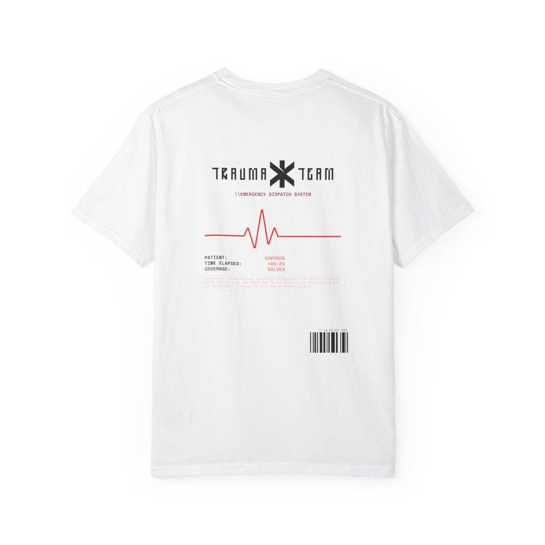 Cyberpunk 2077 T-Shirt | Trauma Team Tee | Unisex Garment-Dyed T-shirt image 3