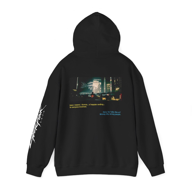 Cyberpunk 2077-hoody | V Johnny Silverhand Dialogue | Uniseks Night City-trui afbeelding 2