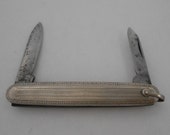 Antique Gold Filled Pocket Watch double blade Knife
