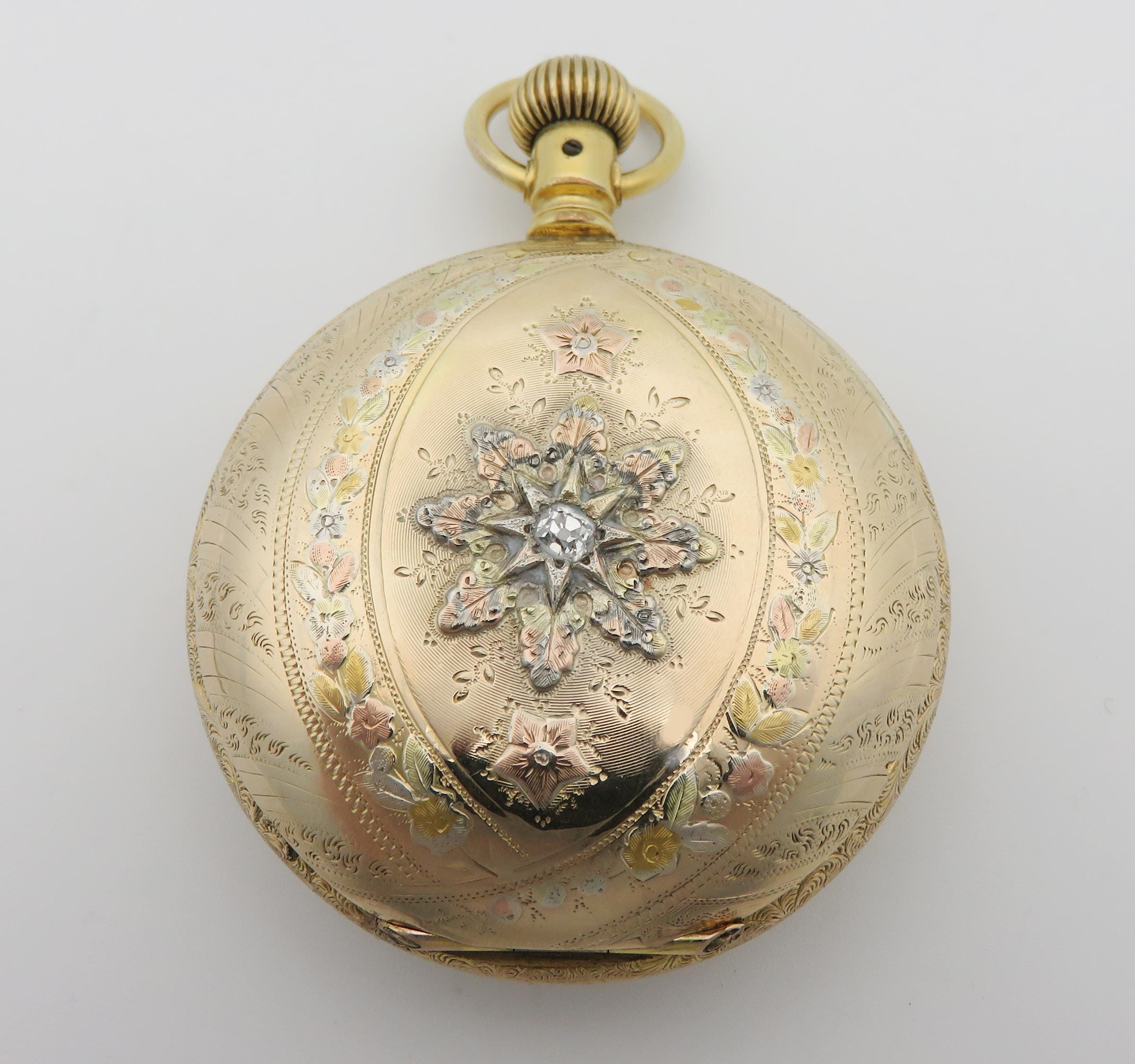 1894 Elgin Pocket Watch, Multicolor Gold-filled Case, Lever-set - Main Image