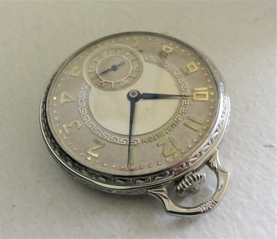 1930 Hamilton 912, 14K Whie Gold Filled Gentleman… - image 3