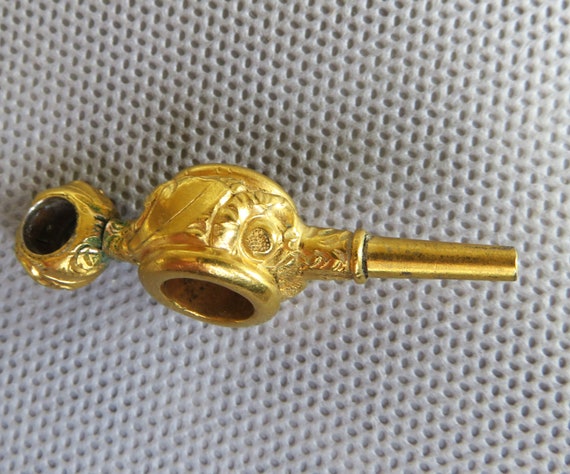 Antique Yellow Gold-Filled Watch-Key, Fob, Pendan… - image 1