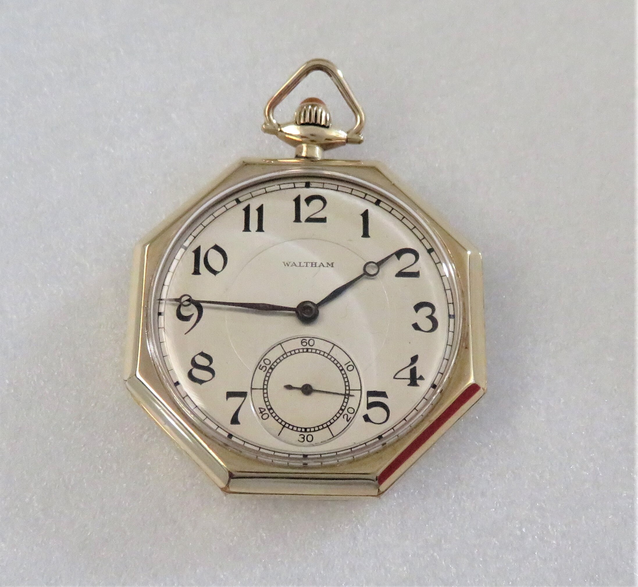Waltham octagon pocket watch cheap