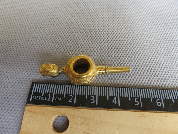 Antique Yellow Gold-Filled Watch-Key, Fob, Pendan… - image 6
