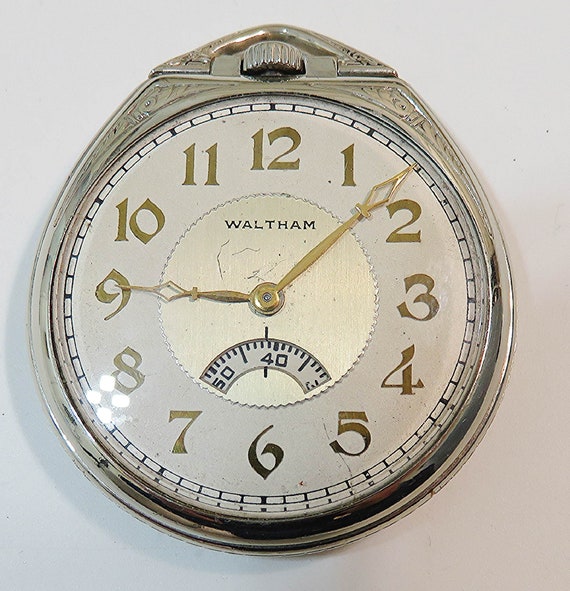 Extremely Rare 1920's Waltham with Secometer Dial,
