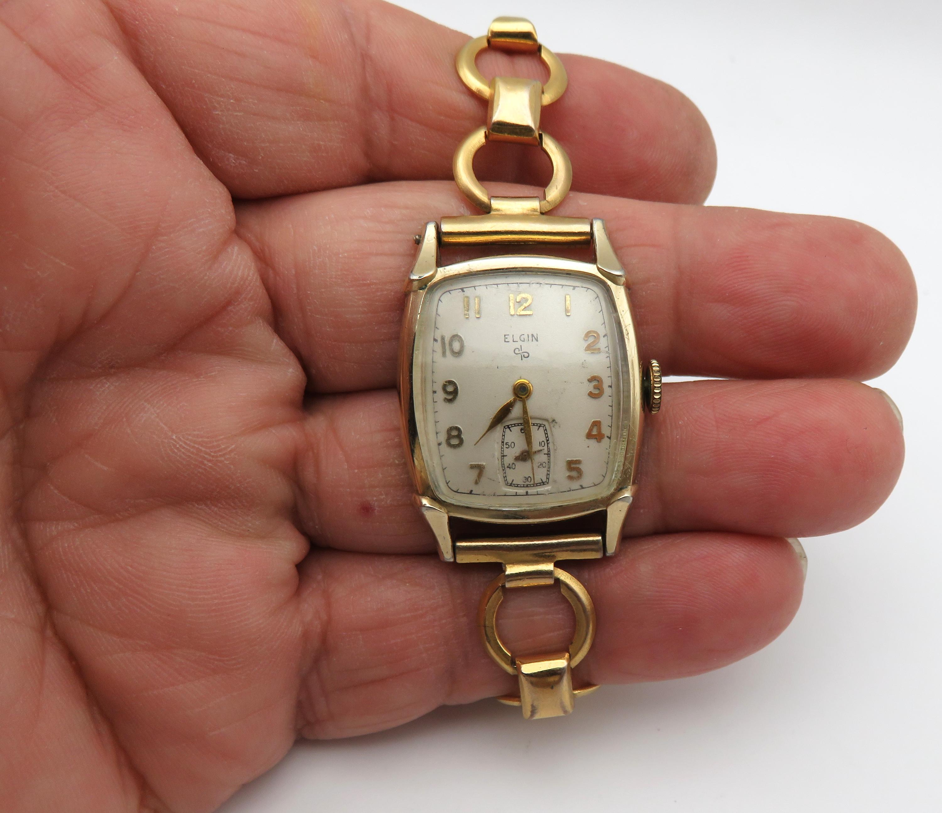 Elgin Ladies 1935 10k Gold Fill Art Deco 15 Jewels Tank Watch Runs Elgin Ladies Art Deco Watches - Etsy main image 2