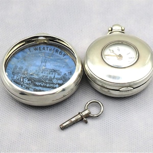1838 London Sterling Silver Verge Fusee Pocket Watch - Serviced