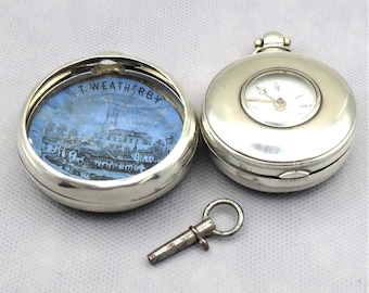 1838 London Sterling Silver Verge Fusee Pocket Watch - Serviced