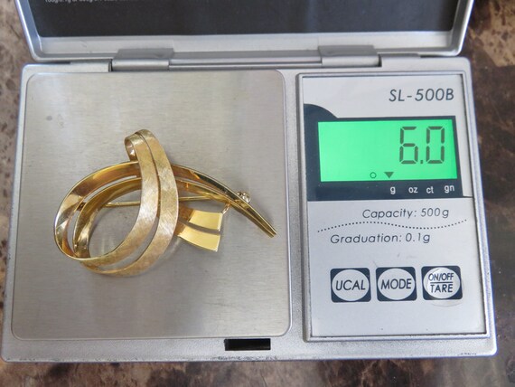 14K German Solid Yellow Gold Freeform Modern Flop… - image 8