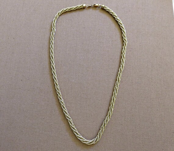 Fantastic 14K Prue Yellow Gold Woven Rope Chain, … - image 1