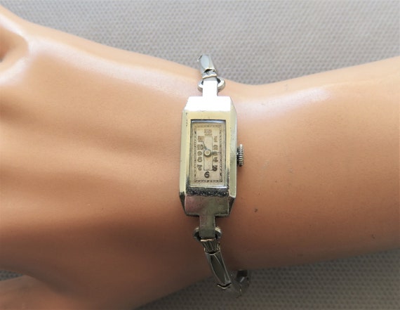 1930s Art Deco Swiss Made 15j Women Wrist Watch W… - image 2