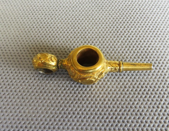Antique Yellow Gold-Filled Watch-Key, Fob, Pendan… - image 3