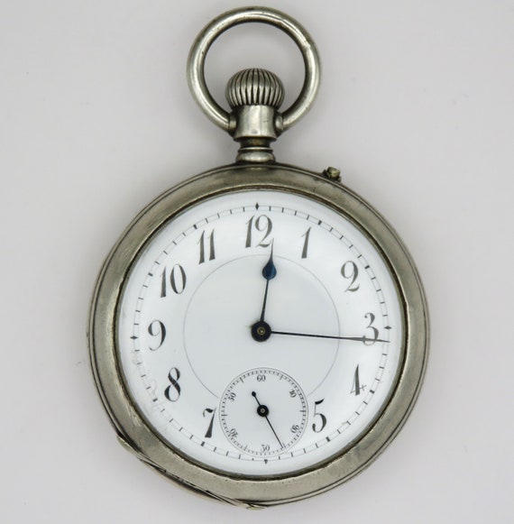 1830s Longines Open Face Pin Set Pocket Watch. Recently Serviced Keeps Accurate Time Etsy