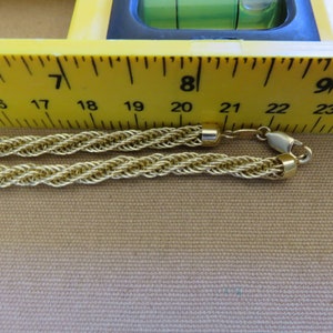 Fantastic 14K Prue Yellow Gold Woven Rope Chain, necklace 18 Inches in excellent condition image 6