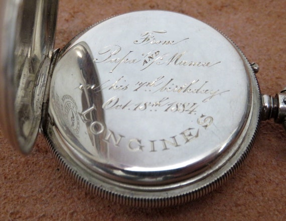 1800's Longines Extremely  Rare Sterling Silver W… - image 5