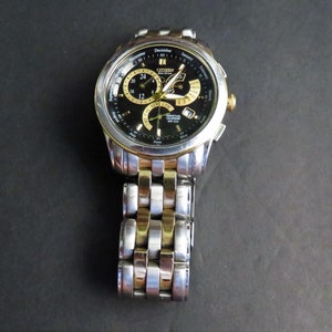 Citizen Eco drive E870 S015294 Men s Chronograph Quartz Wrist Watch in Excellent Condition Etsy India