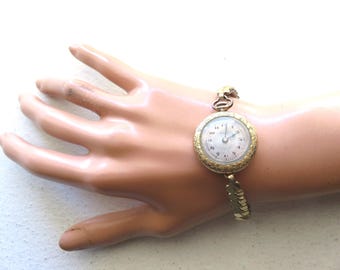 Vintage Esprit Swiss Made Yellow & Rose Gold Filled Wristwatch