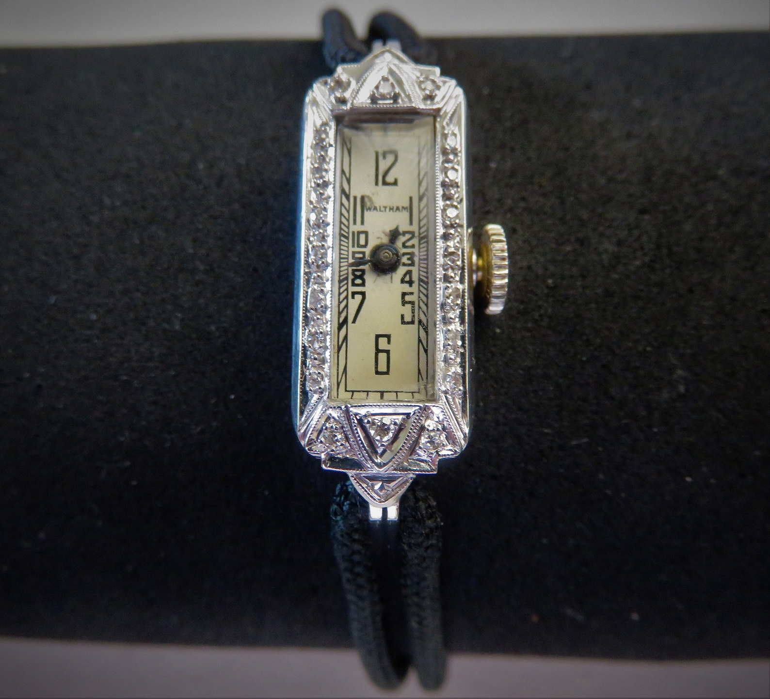 Fantastic Waltham Women Wrist Watch in 14K Solid White Gold Etsy