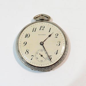 1920er Jahre E. Howard 14k Weißgold Filled Taschenuhr: Gentleman's 12s