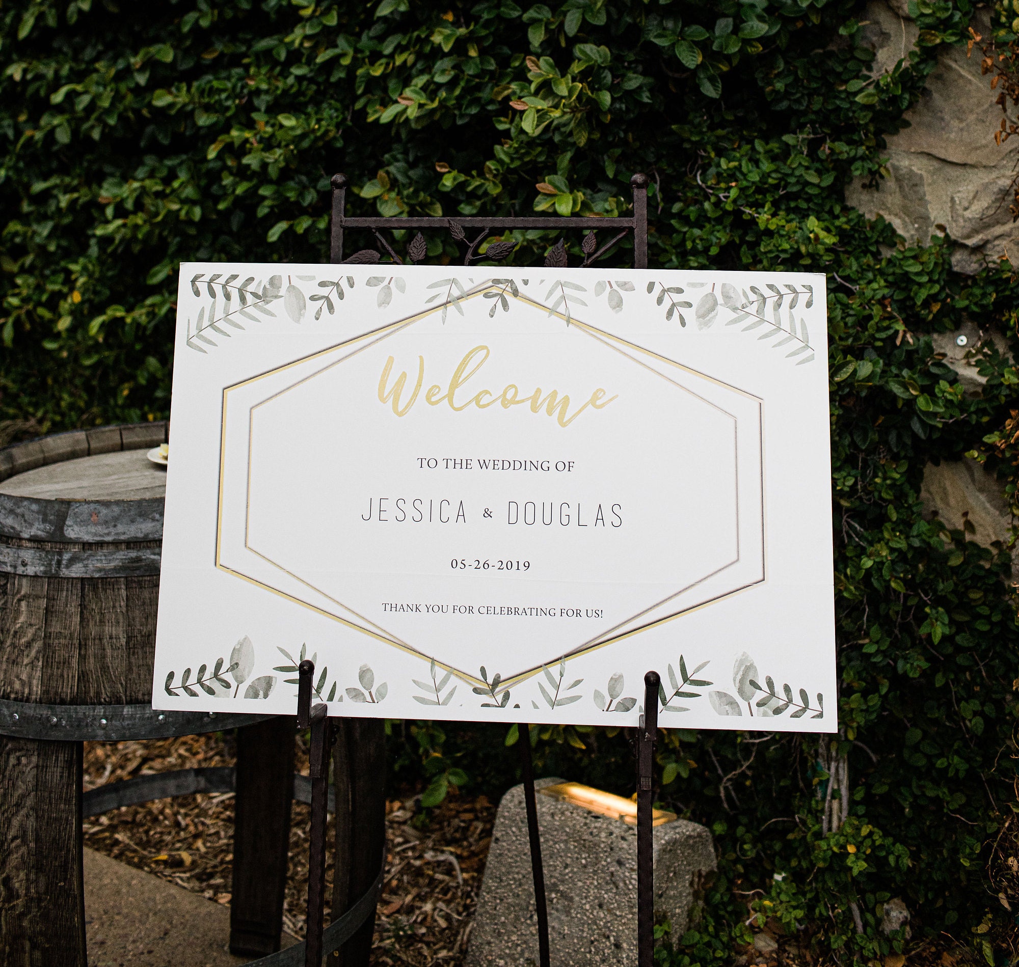 Custom Wedding Welcome Sign - Printable PDF - Etsy