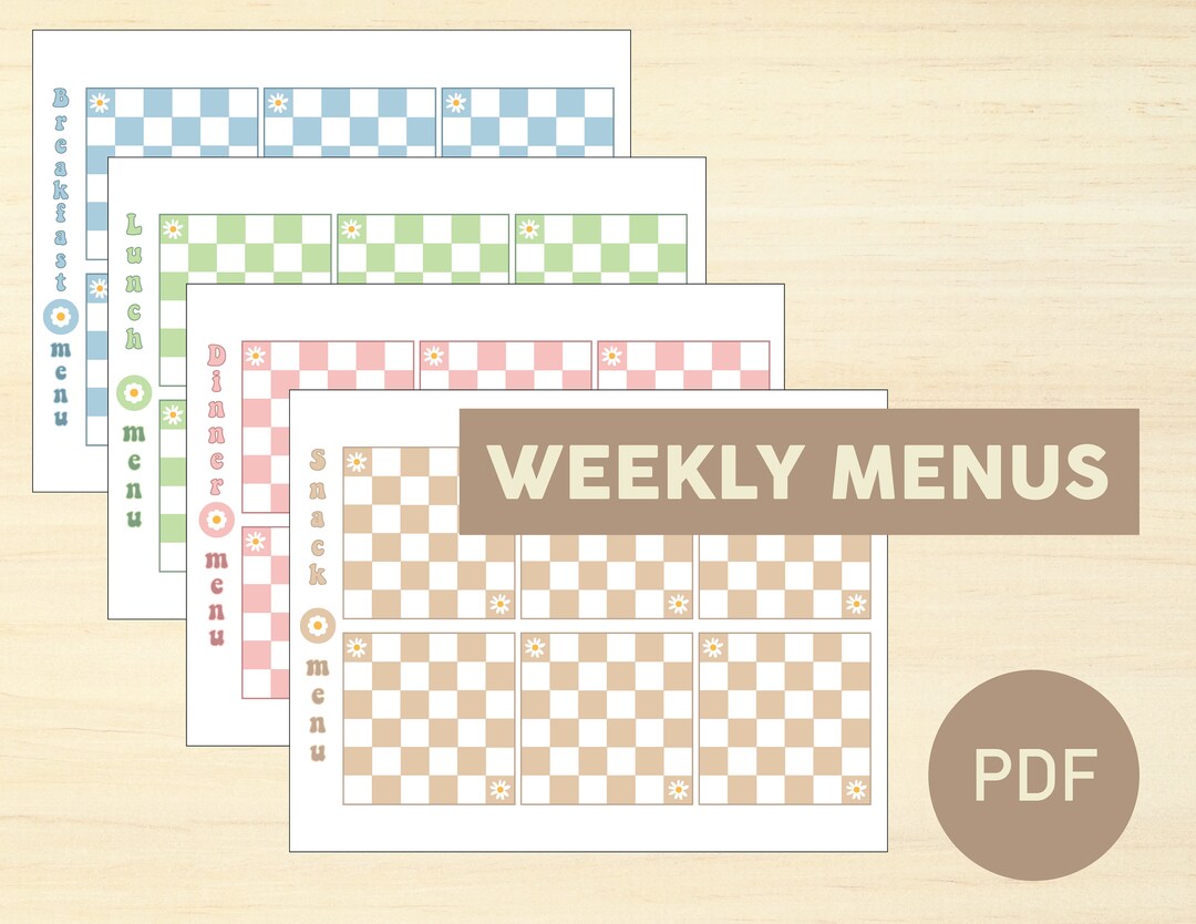 Food Menus | Gesture Charts | Daily Food Cards | Toddler Food Charts ...