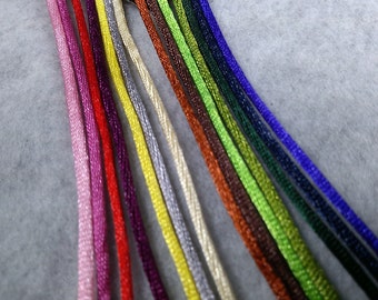 Rattail Satin 1.5mm Cording for Kumihimo, Jewelry Making ~ 20 yards, choice of colors ~ DISCONTINUED COLORS