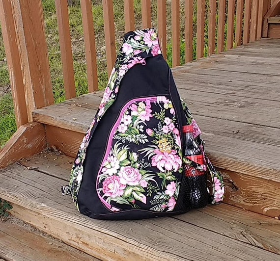 RO GREGG Hawaiian Floral Sling Backpack Crossbody Bag Loads of Pockets Bottle Pouch Padded Pocket Hidden Pockets Etsy