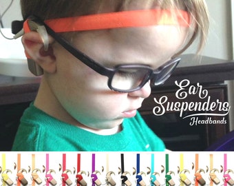 Cochlear Implant Headband - Ear Suspenders - Adjustable Length - Silicone lined - Non Slip Grip - for all ages and activities.