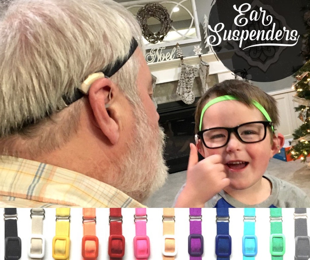 Ear Suspenders Hearing Aid Headband With Adjustable Head Sizing