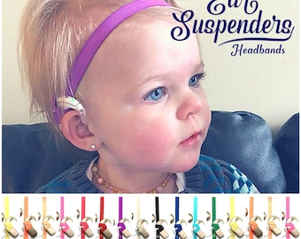 Cochlear Implant Headband - Adjustable Length - Silicone lined - Non Slip Grip - for all ages and activities.