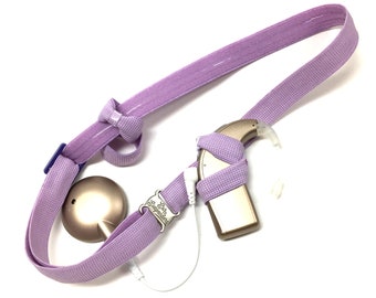 Light Purple - Cochlear Implant Heaband - Adjustable Length - Silicone Grip Sleeve - Non Slip Grip  - Unilateral, Bilateral, Bimodal option