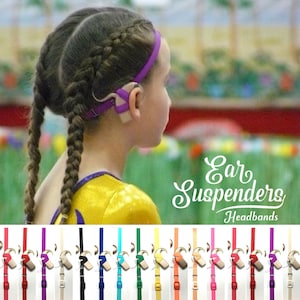 Cochlear Implant Headband - Ear Suspenders - Adjustable Sizing - Silicone lined - Non Slip Grip - for all ages and activities.