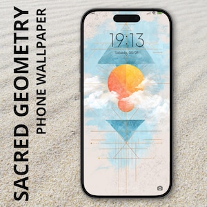 Sacred Sun Geometry Wallpaper | Spiritual Geometry Phone Wallpaper | Sacred Geometry Lockscreen | Sun iPhone Android Background HD
