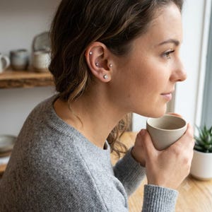 Flat Back Stud Earrings, Hypoallergenic Surgical Steel CZ Internal Thread Piercing Jewelry for Tragus Helix Conch Cartilage Nose Lip Labret