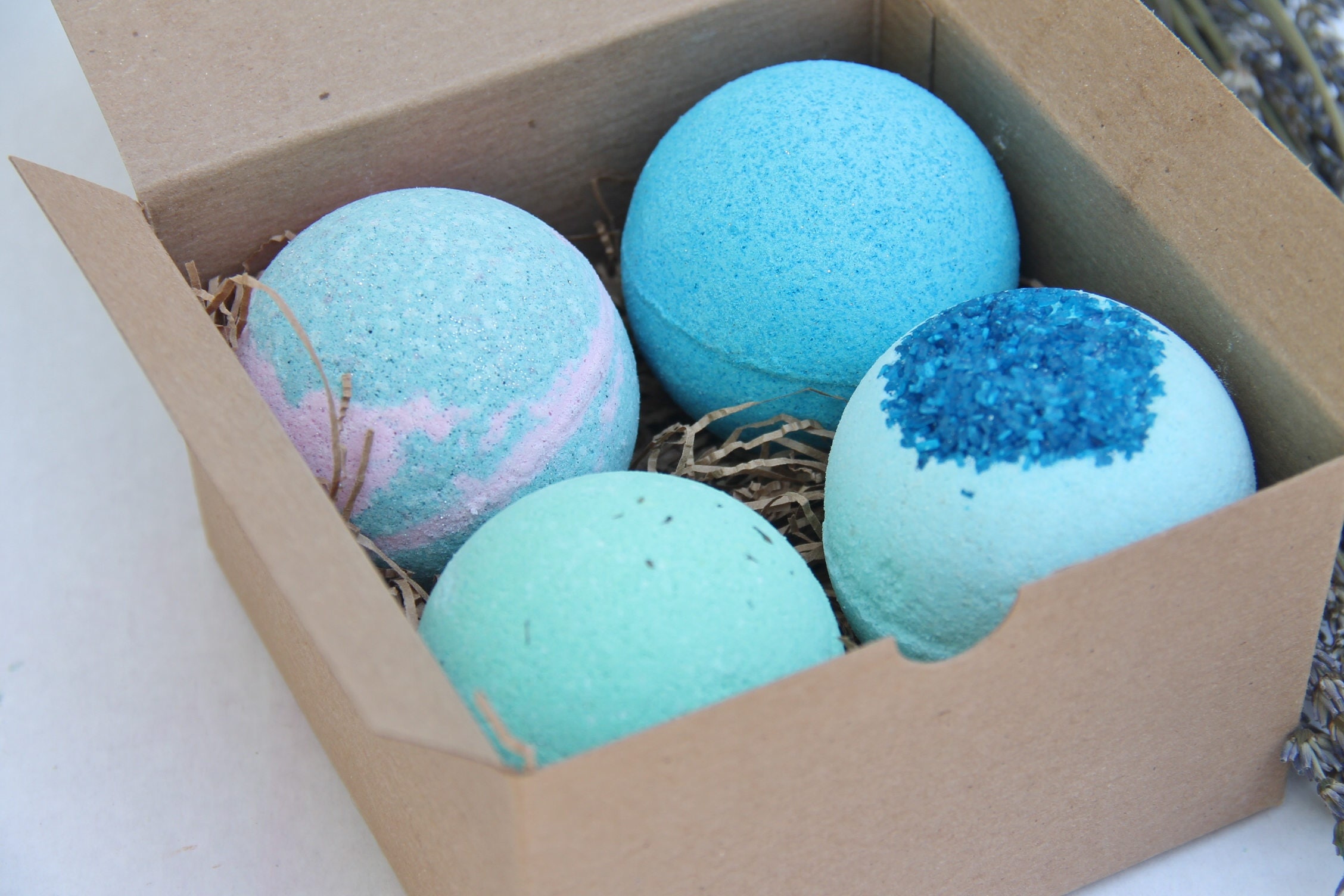 Bath Bomb Gift Set of 4 Valentines Day Gifts Christmas Etsy