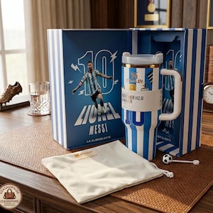 Stanley FlowState Quencher H2.0 40oz Lionel Messi Argentina #10 Tumbler Cup New image 1