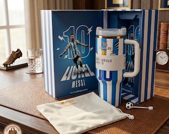 Stanley FlowState Quencher H2.0 40oz Lionel Messi Argentina #10 Tumbler Cup New